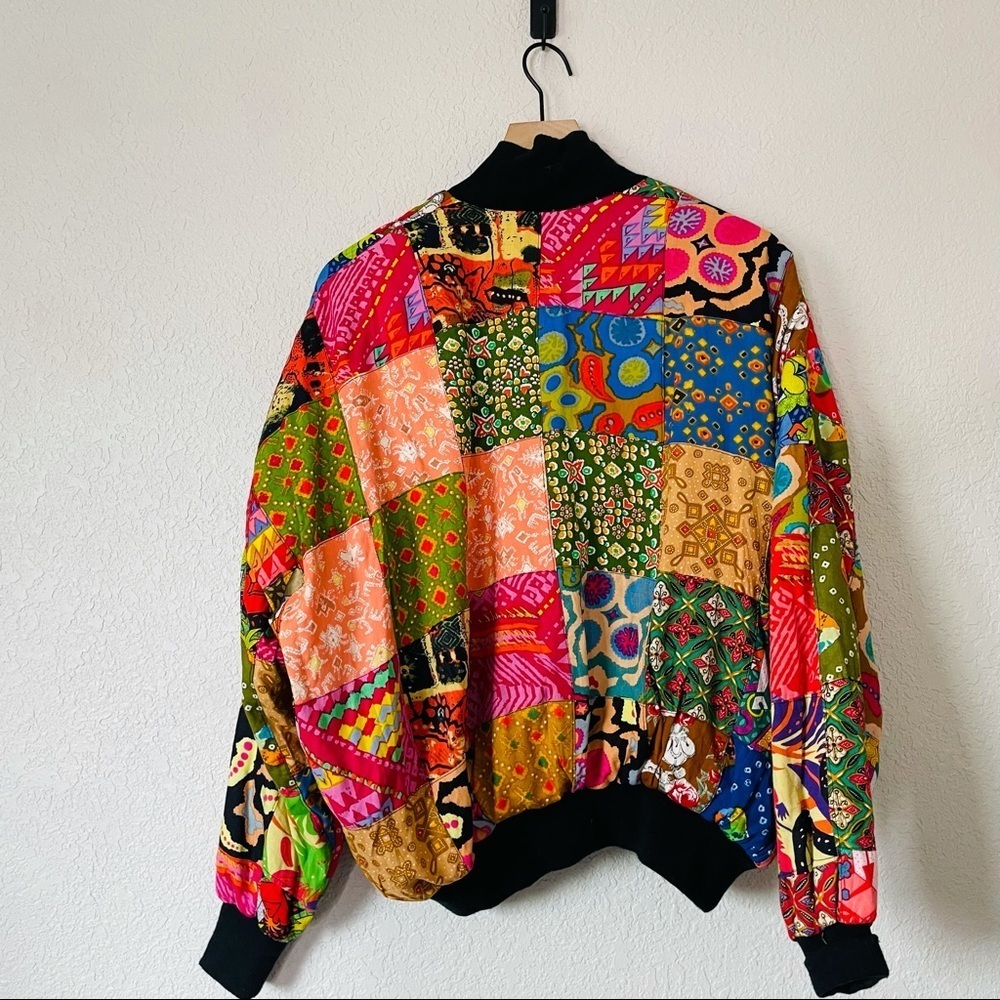 Vintage Kenar Vibrant Batik Patchwork Soft Zip Up… - image 2